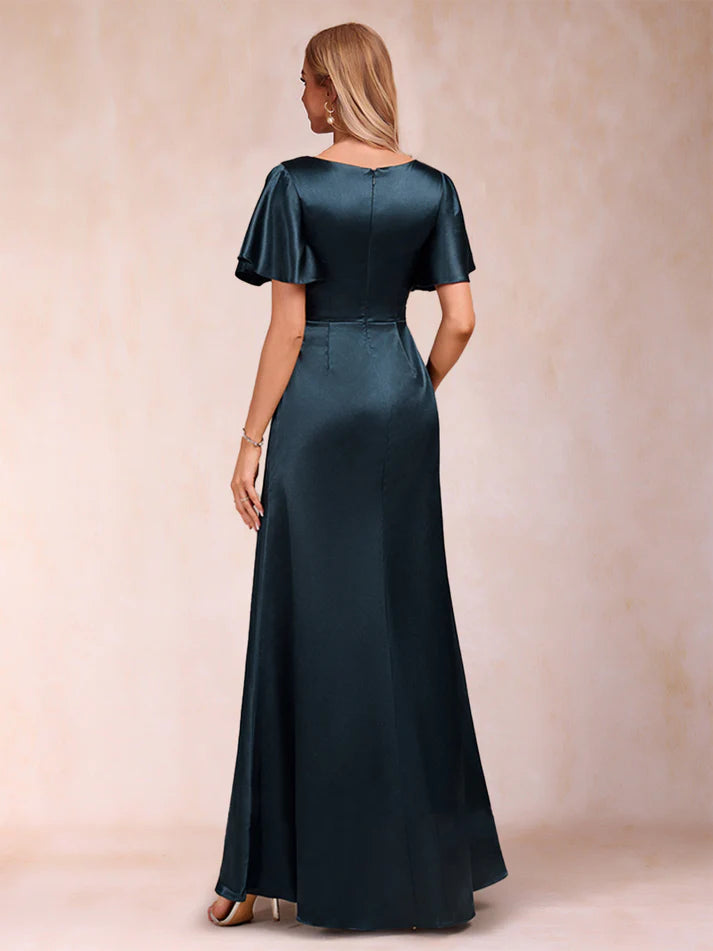 Princess V-Neck Short Sleeves Mother of the Bride Dresses